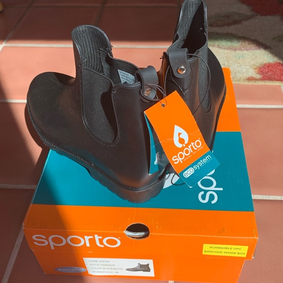 Sporto Shoes - Sporto waterproof boots for spring color black